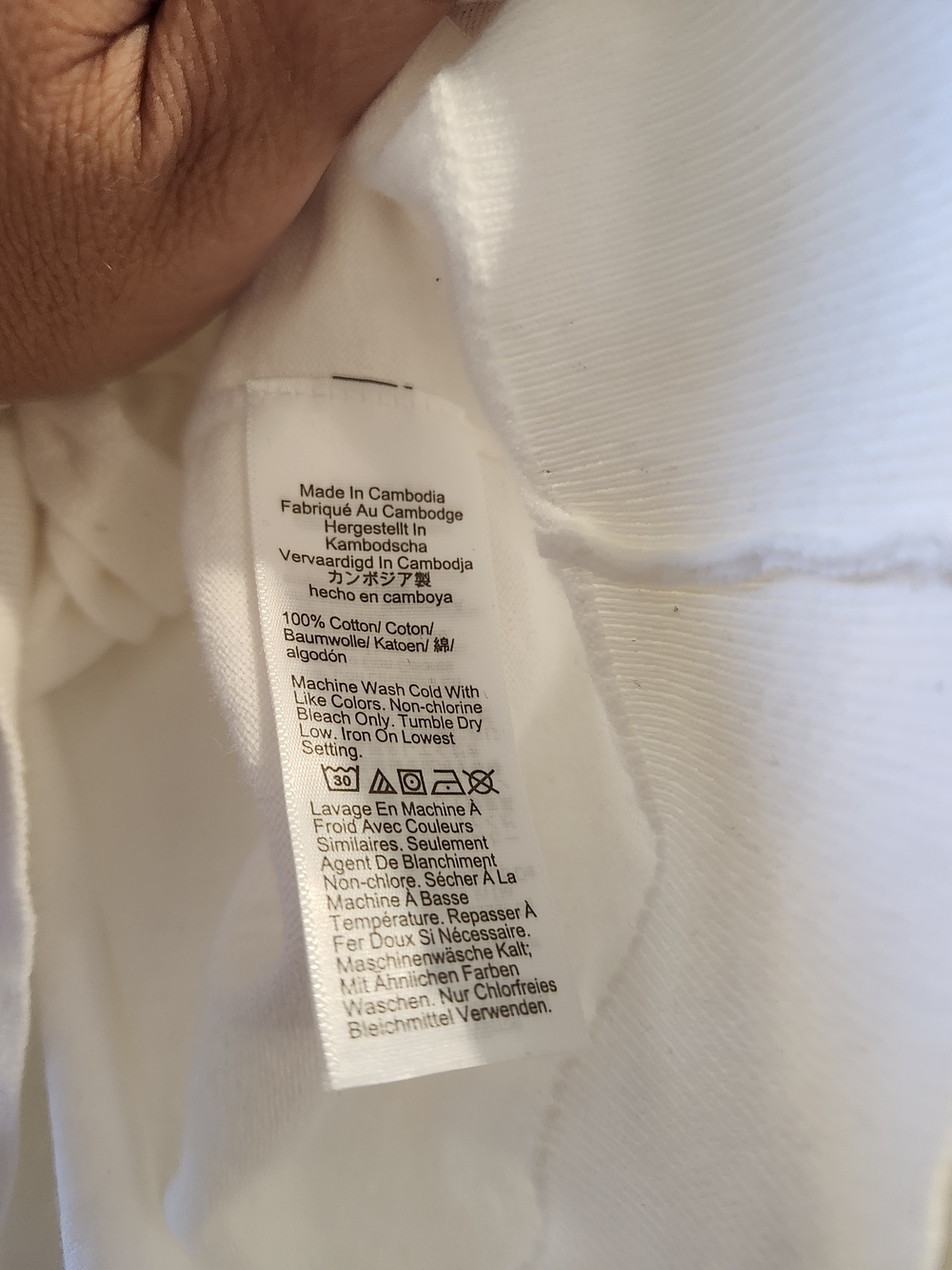 J.Crew Classic Cardigan White 100% Cotton Crewneck Button Front M - Picture 4 of 5